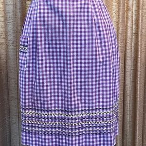 Vintage Apron Purple Gingham